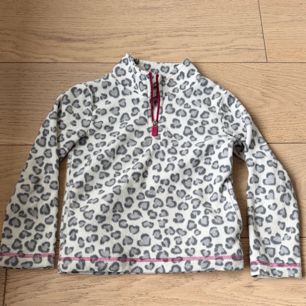Leopard Print Fleece Pullover